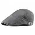 Boina de malla gris oscuro transpirable para hombre y mujer, protección solar - Ajustable (56-59cm) / Gris