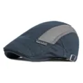 Boina de patchwork de malla transpirable azul marino con hebilla ajustable unisex - Ajustable (56-59cm) / Azul Marino (Etiqueta de Letra)