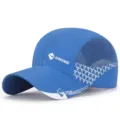 Blue outdoor quick-dry breathable mesh baseball cap for men and women with DINGMEI logo - 56-60cm (Adjustable) / DINGMEI Series (Plastic Buckle) / Sapphire Blue