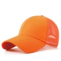 Gorra de béisbol de malla transpirable en naranja vibrante para protección solar de verano - Adulto M (56-59cm) / Naranja