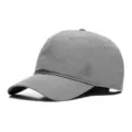 Gray quick-dry breathable baseball cap for large head sizes, plain sun protection hat - Small Size S(52-55) / Brim Length 7cm / Light Gray