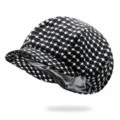 Stijlvolle zwart-wit geruite krantenjongenspet voor dames met zachte klep en voering - Eén maat (56-59cm) / Stijl 1