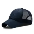 Berretto da baseball in mesh traspirante blu scuro da uomo, cappello estivo asciutto - Taglia Normale (56-59cm) / Stile Semplice in Rete a Nido d'Ape / Blu navy