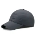 Berretto da baseball traspirante ad asciugatura rapida per uomo in grigio scuro antracite - Taglia Normale-Regolabile (56-59cm) / Stile Semplice ad Asciugatura Rapida Totale / Grigio