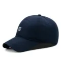 Cappellino da baseball estivo da uomo traspirante in blu navy con dettaglio a strisce laterali - M (56-59cm) / Stile a Tre Strisce ad Asciugatura Rapida / Blu navy