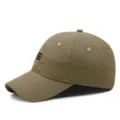 Berretto da baseball kaki da uomo, traspirante e ad asciugatura rapida per l'estate esterna - M (56-59cm) / Stile a Tre Strisce ad Asciugatura Rapida / Kaki
