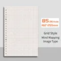 B5-raster losbladig papier vulling met 26 gaten voor het organiseren van notitieboekjes - Geruite Stijl (80g Verdikt) / 26 Gaten / B5