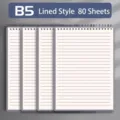 Premium B5 oben spiralgebundenes liniertes Notizbuch mit 80 Seiten für Schule und Büro - B5 (80 Sheets) / Liniertes Design