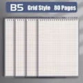 Hochwertiges B5 Spiralnotizbuch mit Karomuster und 80 Seiten für Büro und Studium - B5 (80 Sheets) / Gitter-Stil