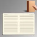 B5 Kraftpapier Notizbuch mit 72 linierten Seiten, 185x258mm Format für Büro und Schule - Linierte Innenseiten / 16k (B5) x1 Stück / Rindsleder Stil
