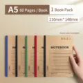 Premium A5 Kraft paper notebook with 60 pages and wireless binding, multiple colors - Glue Bound Notebook / 120 Pages / Natural Kraft (A5 Size)