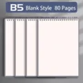 Professionelles B5-Spiralnotizbuch mit 80 Blankoseiten in minimalistischem Stil - B5 (80 Sheets) / Blanko-Stil