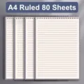 Professionelles A4 Spiralnotizbuch mit 80 linierten Seiten für Schule und Büroalltag - A4 (80 Sheets) / Liniertes Design
