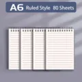 A6 Spiralnotizbuch oben gebunden linierte Seiten 80 Blatt für Schule und Büro - A6 (80 Sheets) / Liniertes Design