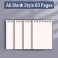 A6 Blanko-Spiralblock mit 80 Seiten, ideal zum Skizzieren und für tägliche Notizen - A6 (80 Sheets) / Blanko-Stil