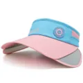 Visera rosa y azul con ala grande retráctil para protección solar al aire libre - Ajustable / Estilo 1 / Rosa