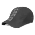 Breathable black mesh duckbill cap featuring quick-dry perforated fabric and print - Adult Size (55-59cm) / Style 3 / Dark Gray