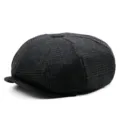 Premium men's dark grey plaid newsboy cap with wool-like texture for autumn and winter - One Size / Dark Grey Plaid (No. 4)