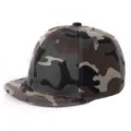 Camouflage honkbalpet met korte platte rand, hiphopstijl modehoed voor heren. - Jungle Camouflage