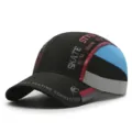 Black quick-dry sports baseball cap with extended brim and breathable mesh panels design - Adjustable (55-60cm) / Plastic Buckle / Black