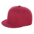 Effen bordeauxrode snapback pet met korte platte klep voor een streetwear look. - Eén Maat Verstelbaar(55-60cm) / Bordeauxrood