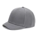 High quality gray short brim baseball cap designed for large head circumferences - One Size (55-59cm) / Full Cloth / Gray