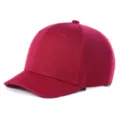 Berretto da baseball bordeaux a tesa corta per circonferenze craniche grandi e casual - Taglia Unica (55-59cm) / Tessuto Completo / Borgogna