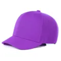 Cappellino da baseball viola a tesa corta per teste grandi, stile estivo traspirante. - Taglia Unica (55-59cm) / Tessuto Completo / Viola