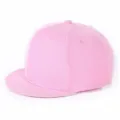 Stijlvolle roze korte klep flat bill hip-hop baseballpet met gestructureerde kroon - Lichtroze