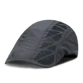 Breathable dark grey mesh flat cap for men featuring quick-dry performance fabric - Adult Size (55-59cm) / Style 1 / Dark Gray