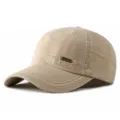 Cappellino da baseball vintage in cotone kaki con ricamo THE SPORT - 56-60cm / Stile THE SPORT / Khaki chiaro