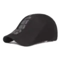 Berretto piatto estivo traspirante in rete nera con tessuto a asciugatura rapida e solare - Taglia Adulto (55-59cm) / modello 3 / Nero