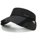 Visera deportiva negra profesional con ala extensible para una protección UV superior - Ajustable / Estilo 2 / Negro