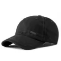 Cappellino da baseball in cotone nero premium con ricamo The Sport e placchetta in metallo - 56-60cm / Stile THE SPORT / Nero