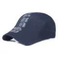 Coppola blu navy traspirante in rete con design perforato per protezione solare - Taglia Regolabile per Adulti (Adatta per Circonferenza Testa 55-59cm) / modello 3 / Blu navy