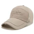 Khaki breathable mesh baseball cap featuring an extended brim and Sport1980 embroidery - 1980 Number Style (Hook and Loop) / Khaki