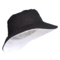 Large size reversible black and white bucket hat for outdoor sun protection and casual wear - XXL Fit 62-64cm Head Circumference / Reversible / Black and White