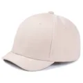 Casquette de baseball beige à visière courte et calotte structurée vintage - Khaki