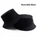 Classic black double-sided bucket hat designed for outdoor sun protection and casual wear - Double-sided Black