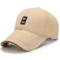 Cappellino da baseball in cotone beige da uomo, elegante cappello da sole per outdoor - MADE Cotton-Khaki / Regolabile (Adatto per circonferenza testa 56-60cm)