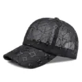 Berretto da baseball in pizzo nero traspirante con motivi geometrici di paillettes - Paillettes-nero / Regolabile per Circonferenza Testa 55-60cm