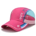 Breathable pink quick-dry baseball cap featuring an extended sun protection brim - Adjustable (55-60cm) / Japanese Buckle / Rose Red