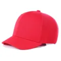 Cappellino da baseball rosso acceso a tesa corta in tessuto traspirante. - Taglia Unica (55-59cm) / Tessuto Completo / Rosso
