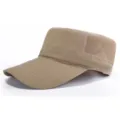 Atmungsaktive flache Netzkappe für Herren in Khaki mit einer verlängerten Krempe. - Standardgröße (55-60cm) / Khaki