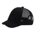 Berretto da baseball in rete nera traspirante con tesa corta per protezione solare estiva - Taglia Unica (55-59cm) / Stile in Maglia Traspirante / Nero