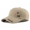 Berretto da baseball in cotone kaki regolabile per uomo e donna con ricamo GSIOR - 56-60cm / Stile Etichetta in Metallo FS / Kaki
