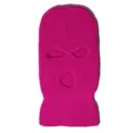 Passamontagna in maglia magenta a tre fori per il calore invernale e la protezione dal vento - Taglia unica / Rosso rosa