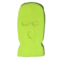 Passamontagna in maglia verde neon a tre fori per calore invernale e ciclismo - Taglia unica / giallo fluorescente