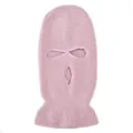 Passamontagna rosa in maglia a 3 fori per calore invernale e protezione dal vento - Taglia unica / Rosa Antico