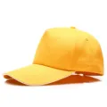 Gorra de béisbol de color amarillo brillante con borde blanco gorra de sol unisex de moda - 5 Paneles Amarillo/Blanco Sándwich (Velcro)